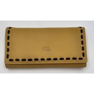 Mou Meraki Genuine Leather RFID Blocking Yellow Wallet